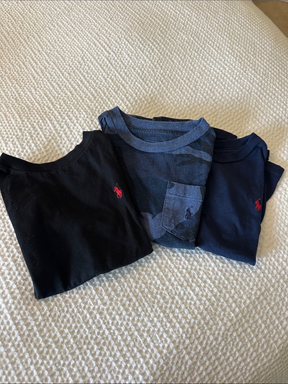 Polo by Ralph Lauren Kids Black, Navy & Blue Camo Short-Sleeve Tee Set